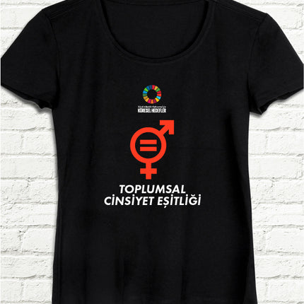 Hedef 5 Siyah Kadın tshirt - basmatik.com