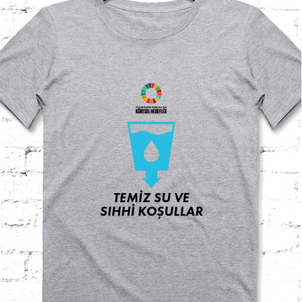 Hedef 6 Gri Erkek tshirt - basmatik.com