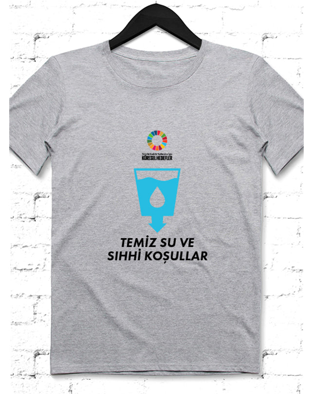 Hedef 6 Gri Erkek tshirt - basmatik.com