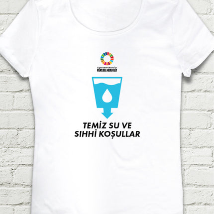 Hedef 6 Beyaz Kadın tshirt - basmatik.com