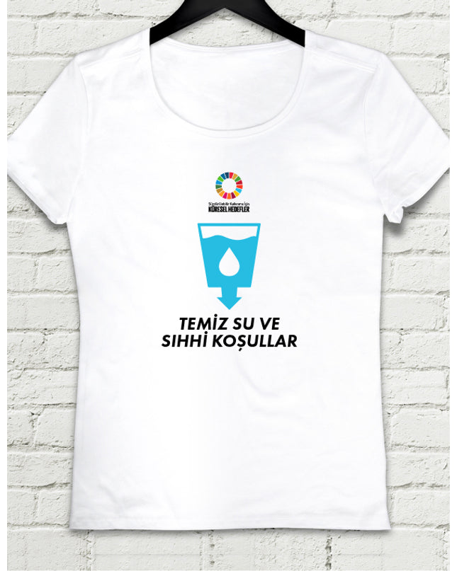Hedef 6 Beyaz Kadın tshirt - basmatik.com