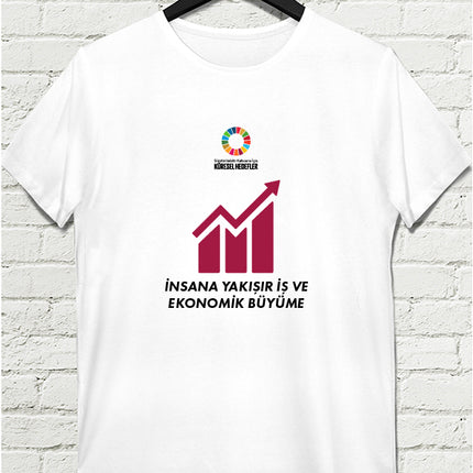 Hedef 8 Beyaz Erkek tshirt - basmatik.com