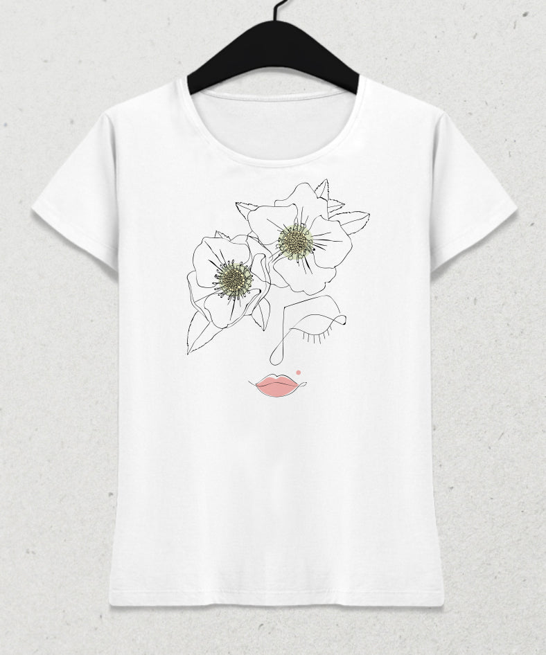 Hellebore kadın tişört - basmatik.com