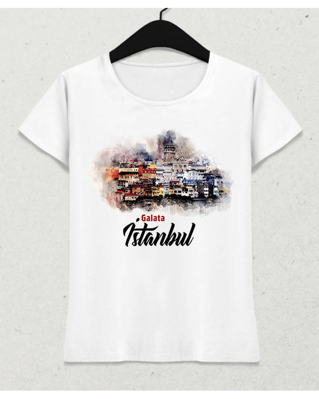 İstanbul Galata Kadın Tişört - basmatik.com