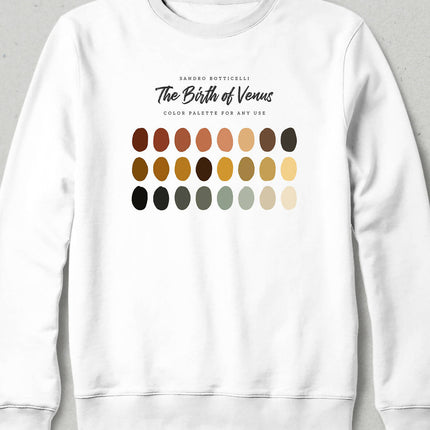 Sandro Boticelli, The Birth of Venus Renk Paletli Sweatshirt