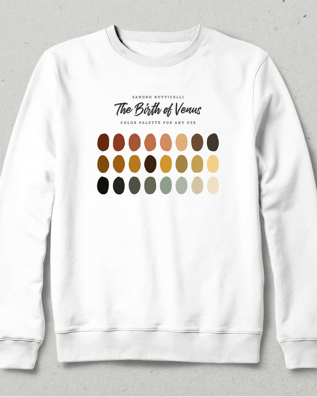 Sandro Boticelli, The Birth of Venus Renk Paletli Sweatshirt