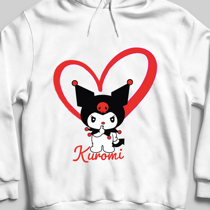 Anime Kuromi Unisex White Sweatshirt
