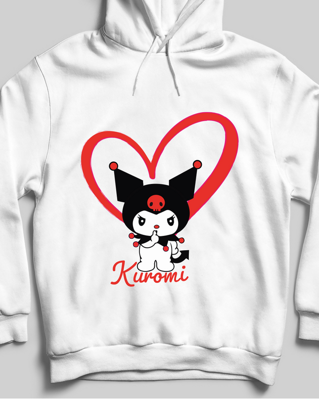 Anime Kuromi Unisex Beyaz Sweatshirt
