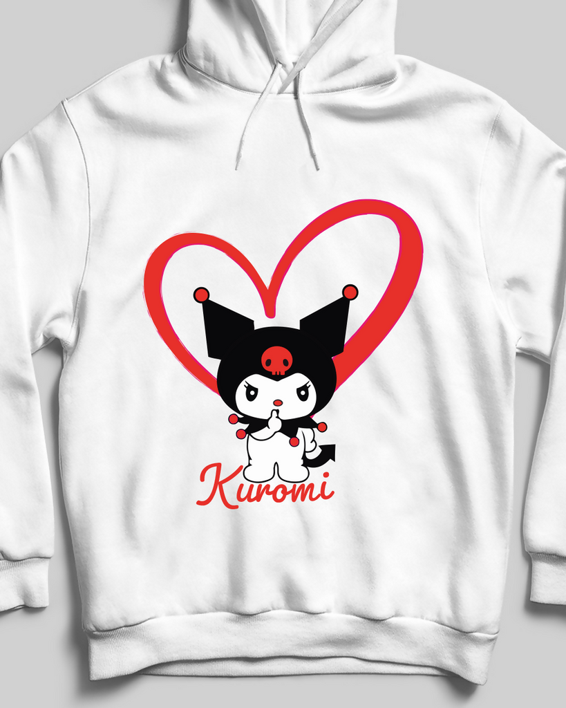 Anime Kuromi Unisex White Sweatshirt