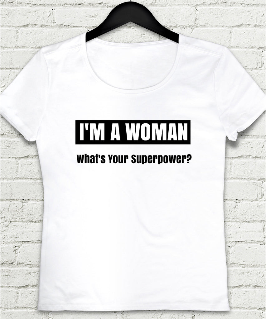I'm woman beyaz tişört - basmatik.com
