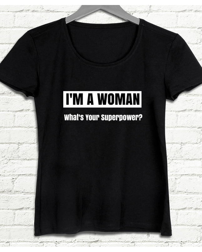 I'm woman siyah tişört - basmatik.com