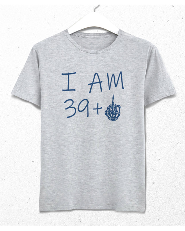 I am doğum günü gri tişört - basmatik.com