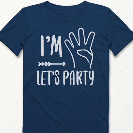 I'm lets party doğum günü çocuk indigo tişört - basmatik.com