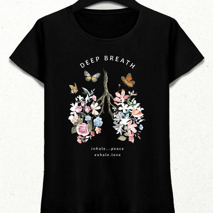 Deep Breath Kadın Streetwear Tasarım T-shirt