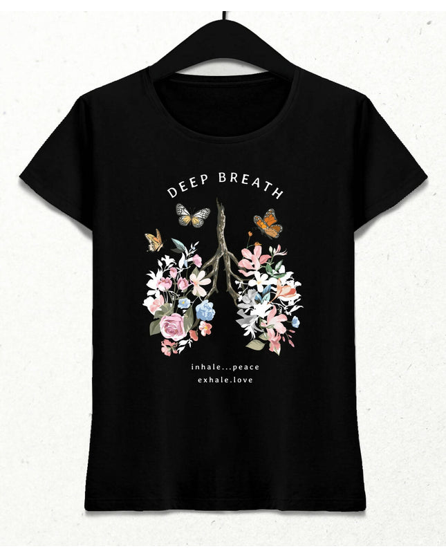 Deep Breath Kadın Streetwear Tasarım T-shirt
