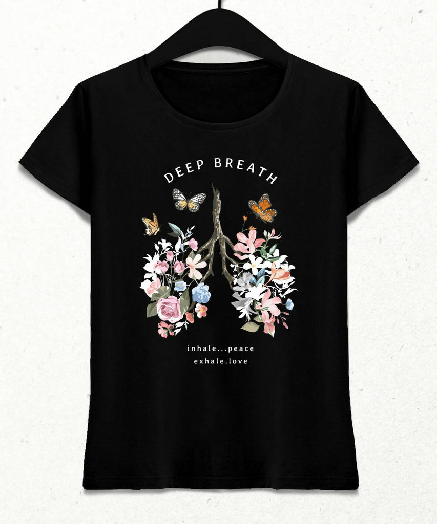 Deep Breath Kadın Streetwear Tasarım T-shirt