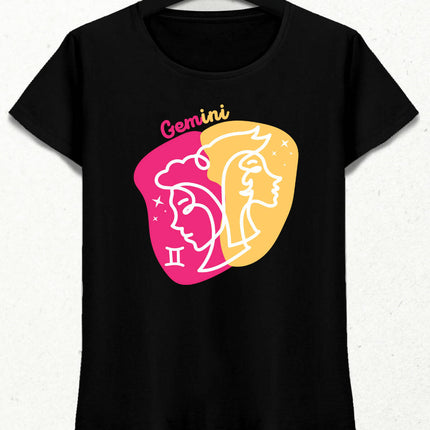 İkizler Burcu - Gemini Minimalist Renkli Tasarım Kadın T-Shirt