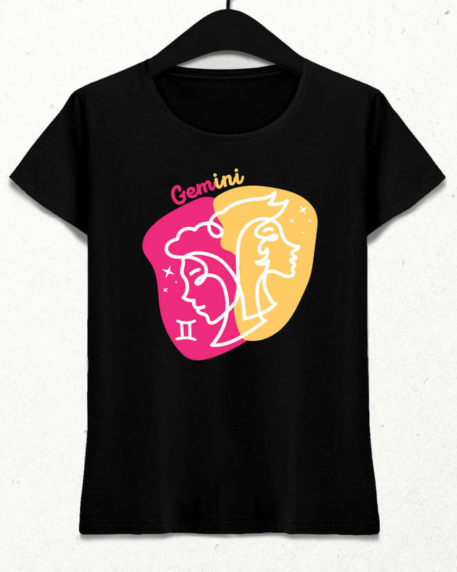İkizler Burcu - Gemini Minimalist Renkli Tasarım Kadın T-Shirt