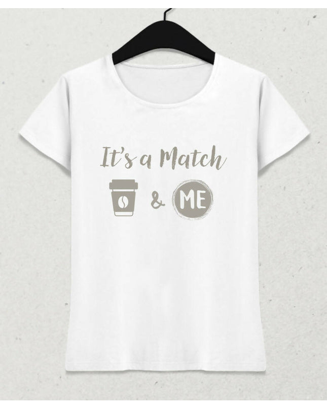 It's A Match Kadın Tişört - basmatik.com