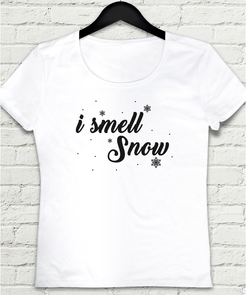 I smell snow kadın tişört - basmatik.com