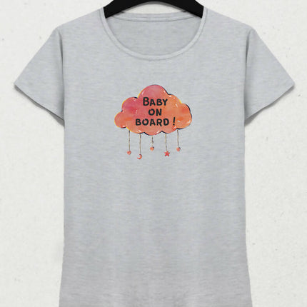 Baby on Board, Bebek Duyuru Tişört - basmatik.com