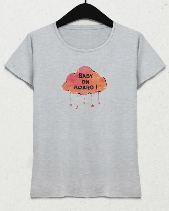Baby on Board, Bebek Duyuru Tişört - basmatik.com