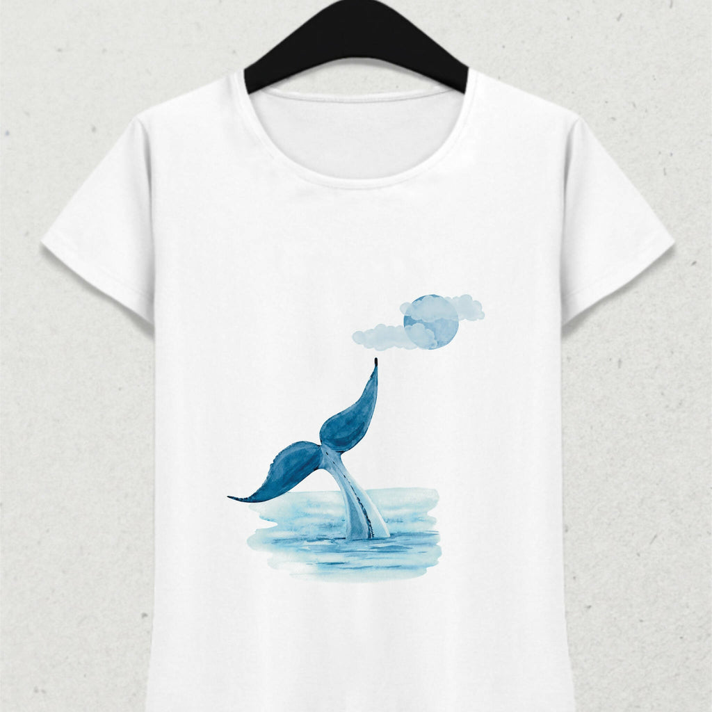 Whale Tail and Sea T-Shirt 