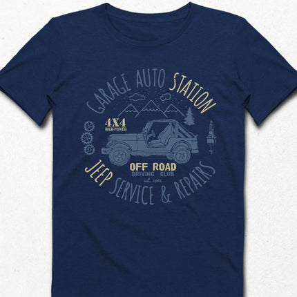 Jeep service indigo Erkek tişört - basmatik.com