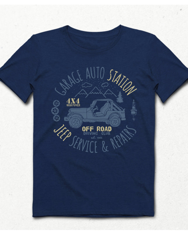 Jeep service indigo Erkek tişört - basmatik.com