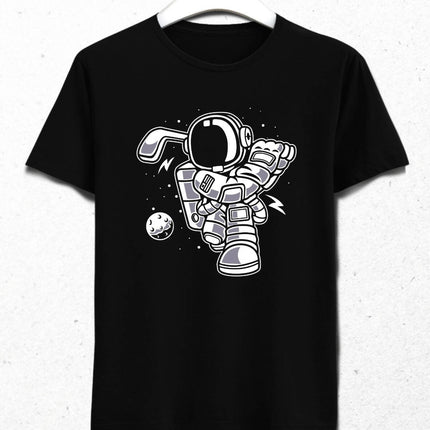 Astronaut Plays Golf in Space Design T-shirt