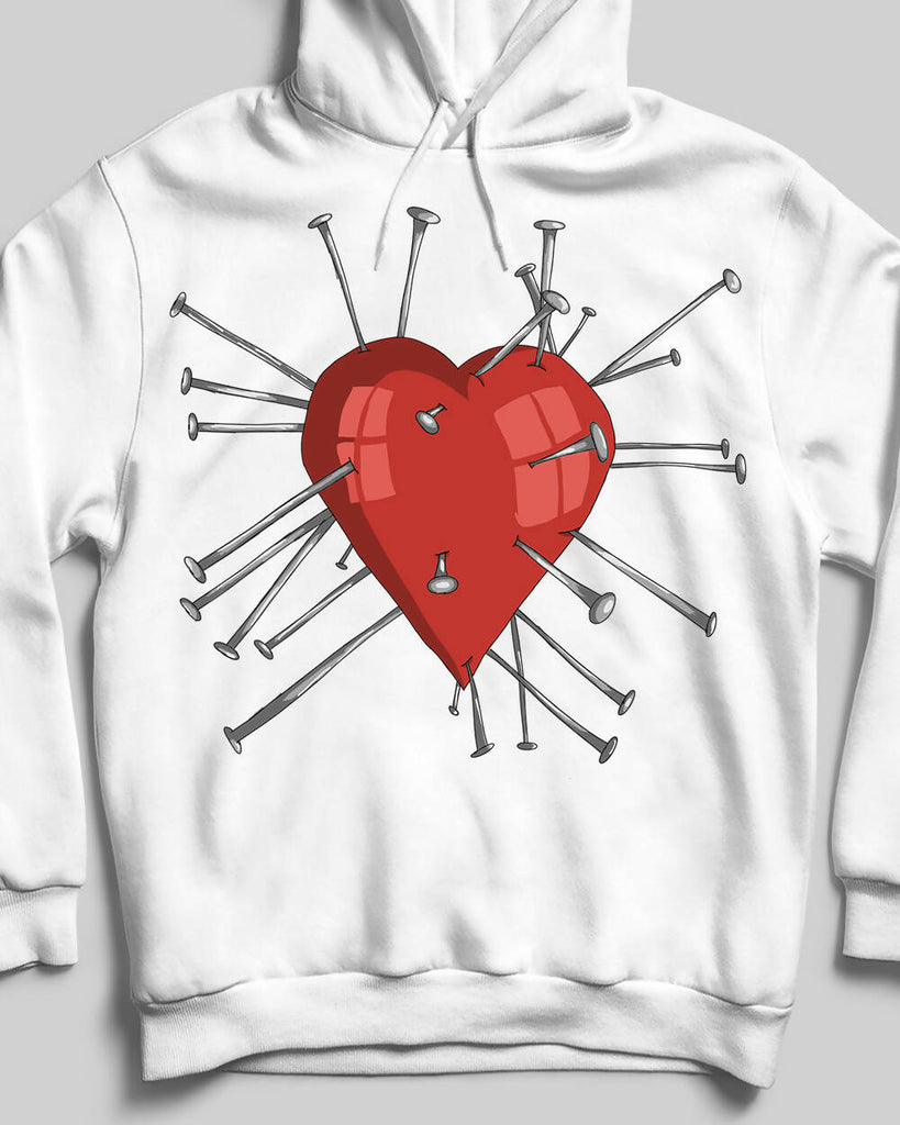 Studded Heart Unisex Hooded Sweatshirt