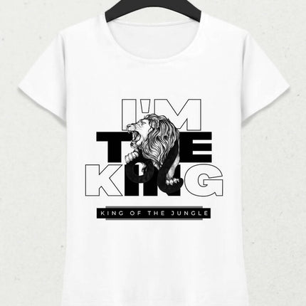 Beyaz | I'M THE KING | Kadın Tişört