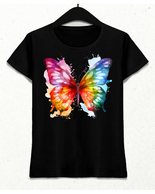 Renkli Kelebek T-shirt 4 - basmatik.com
