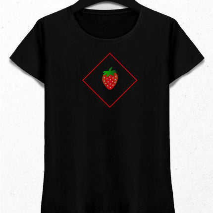 ÇİLEK - KADIN KISA KOL TSHİRT