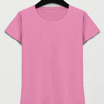 Özel tasarım açık pembe kadın tişört