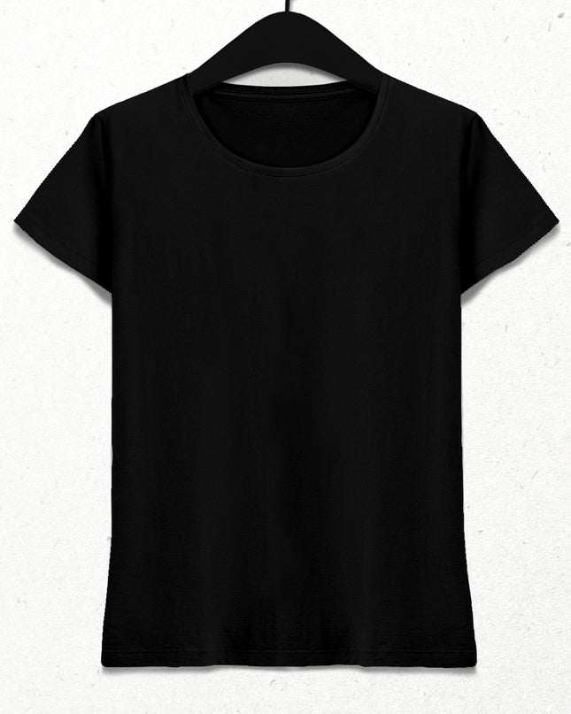 Özel tasarım kadın siyah tişört - basmatik.com