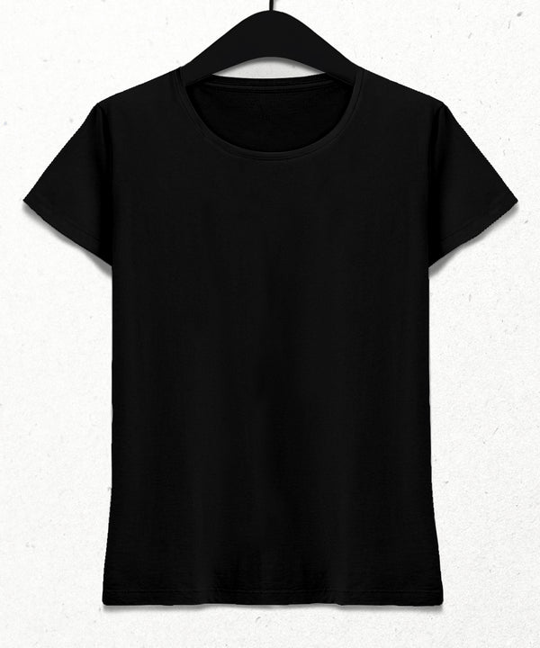 Özel tasarım kadın siyah tişört - basmatik.com
