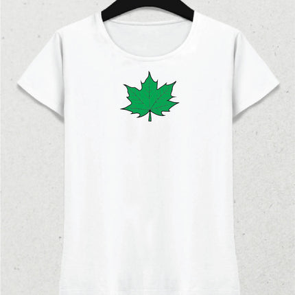 YAPRAK - KADIN KISA KOL TSHİRT