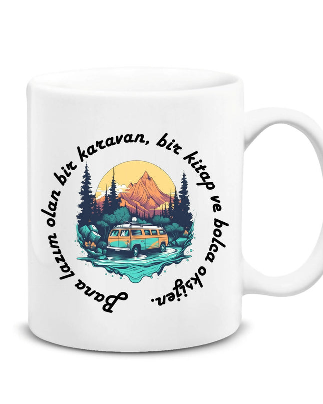 Camping Caravan Life Themed Plain Mug 3