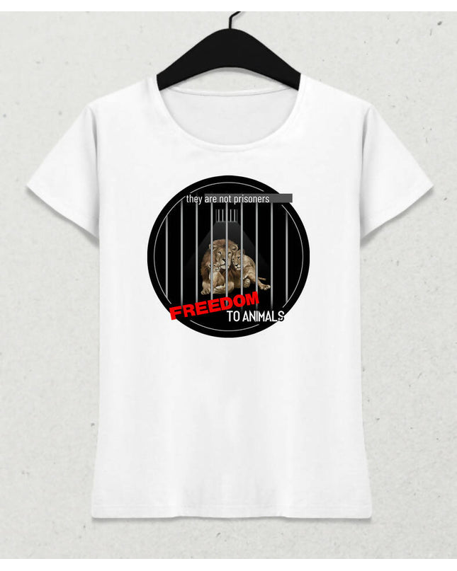 Freedom To Animals Kadın Tişört