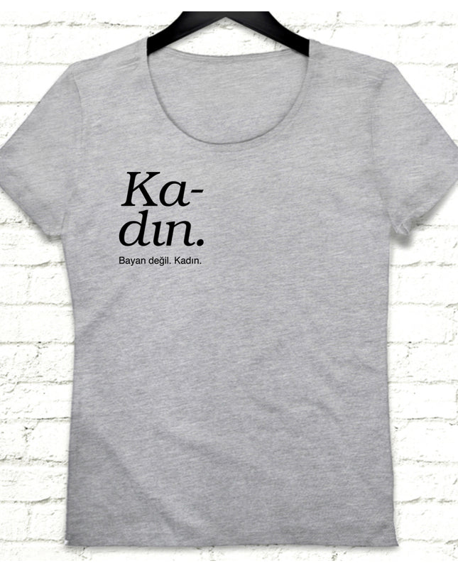 Kadın gri tişört - basmatik.com