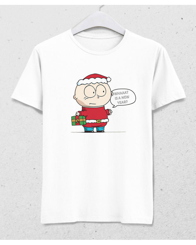 Kid santa beyaz Unisex tişört