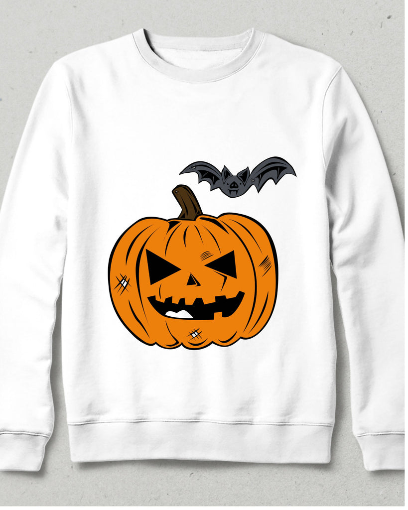 Pumpkin and Bat Sweatshirt