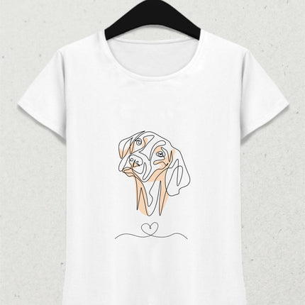 Minimal Tasarım Köpek Tişört
