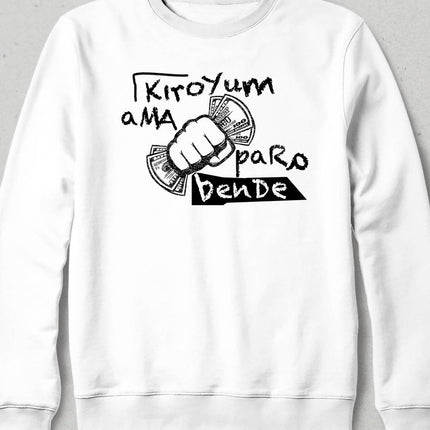 Para Bende Beyaz Sweatshirt