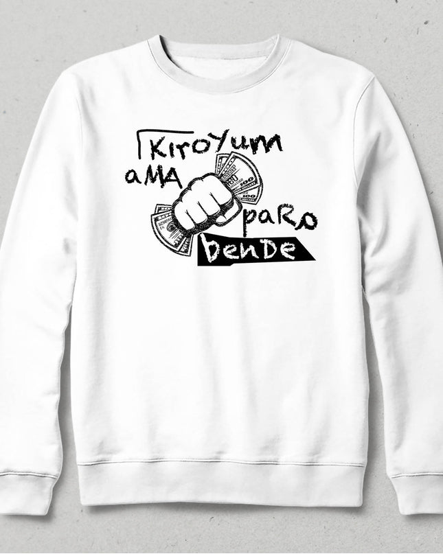 Para Bende Beyaz Sweatshirt