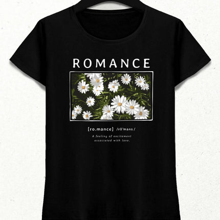 Romance Kadın Streetwear Tasarım T-shirt