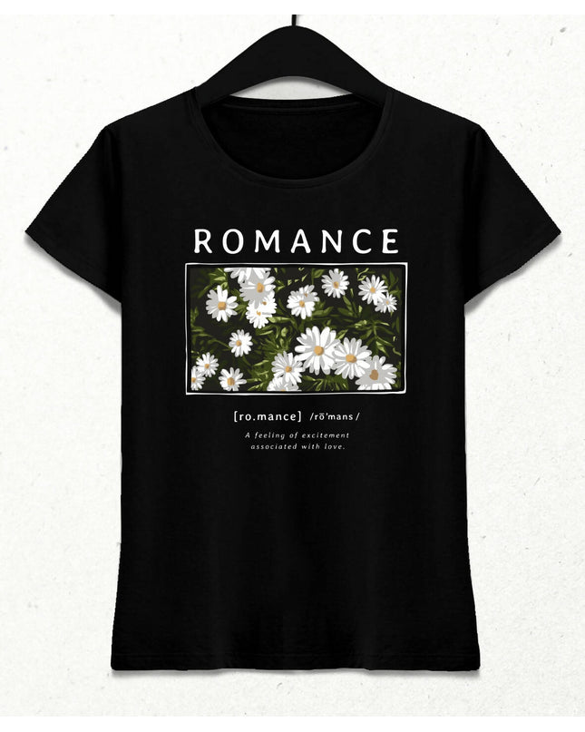 Romance Kadın Streetwear Tasarım T-shirt