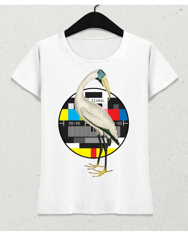 Kuş Kadın Kısa Kol T-shirt 5 - basmatik.com