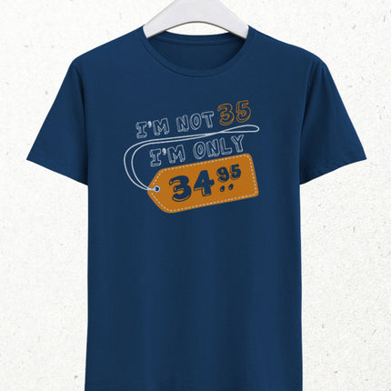 Label doğum günü indigo tişört - basmatik.com